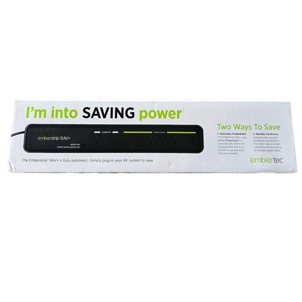 Power Strip Outlet Surge‎ Protector Embertec Emberstrip® 8AV+ Class Sensor